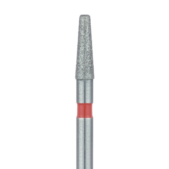 Tapered Round Edge Diamond Bur 1.8mm, 6mm WL Fine FG