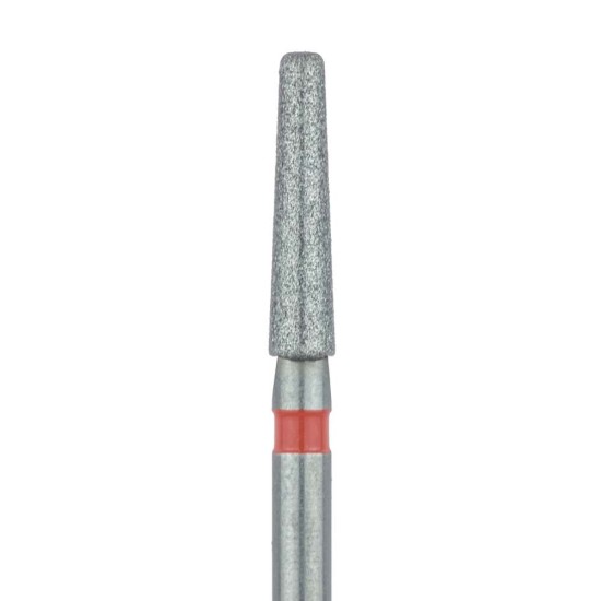 Long Tapered Round Edge Diamond Bur, 1.8mm Fine FG