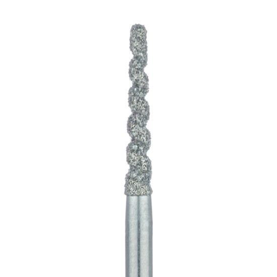 Cool & Efficient Diamond Bur, Extra Long Tapered Round Edge, 1.6mm Medium FG