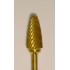 Buffalo Dental Gold Cap Taper (84T) TNT-Coated Dual Cut Regular HP Carbide Bur