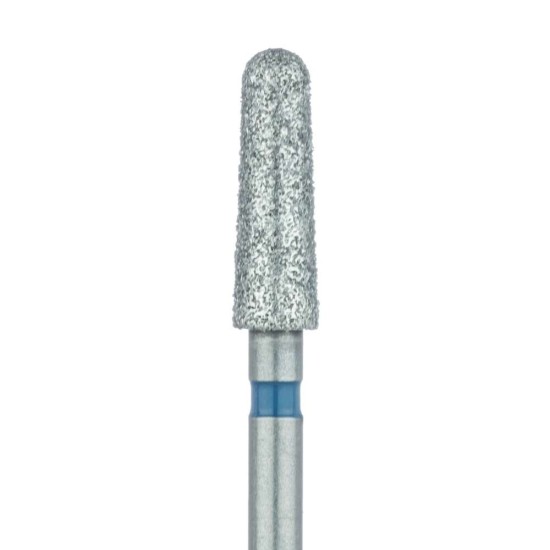 Round End Taper Chamfer Diamond Bur 2.5mm, 8mm WL, Medium FG