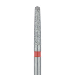Round End Taper Chamfer Diamond Bur 1.6mm, 8mm WL, Fine FG