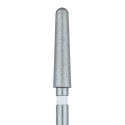 Zirconia Diamond Bur, 2 degree Tapered Round End, Ultra Fine 2.4mm FG