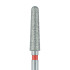 Zirconia Diamond Bur, 2 degree Tapered Round End, Fine 2.4mm FG