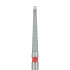 857F-014-FG Safe End Diamond Bur Round End Taper, 1.4mm Fine FG