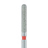 Zirconia Diamond Bur, 0 degree Long Round End Cylinder, Fine 1.7mm FG
