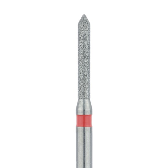 885F-012-FG Pointed Tip Cylinder Diamond Bur 1.2mm Fine, FG