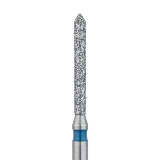 Long Pointed Tip Cylinder Diamond Bur, 1.2mm Medium, FG