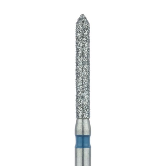 Long Pointed Tip Cylinder Diamond Bur, 1.4mm Medium, FG