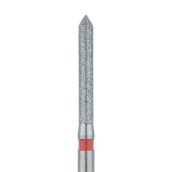 Long Pointed Tip Cylinder Diamond Bur, 1.4mm Fine, FG