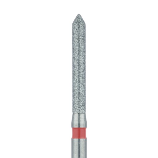 Long Pointed Tip Cylinder Diamond Bur, 1.4mm Fine, FG