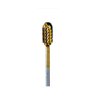 Buffalo Dental Gold Cap Barrel (88A) TNT-Coated Dual Cut Regular HP Carbide Bur