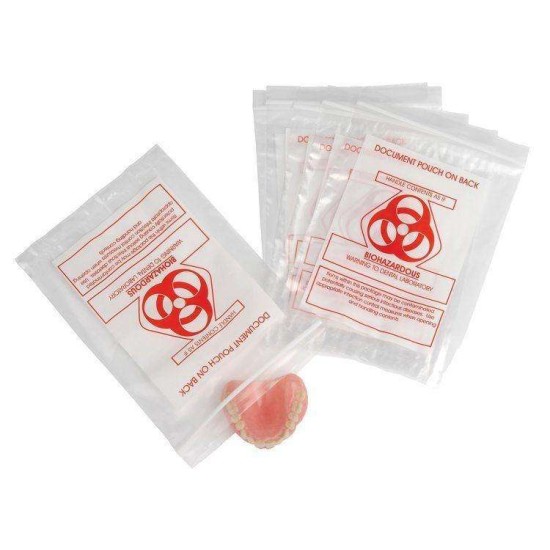 Biohazardous Pouch Bag - 5"x8" - (100)