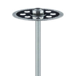 Diamond Bur, Perforated Disc, Double Sided, 0.5mm thick, 22mm Diameter, HP