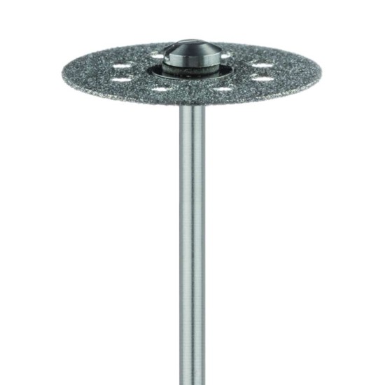 918D-220-HP Diamond Bur, Perforated Disc, Double Sided, 0.5mm thick, 22mm Diameter, HP