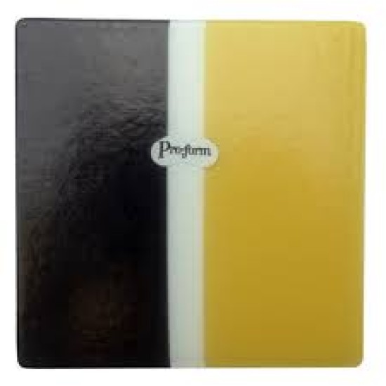 Pro-Form Mouthguard Tri-Color Laminates .160 (4mm) Black/White/Yellow 5"x 5" (127x127mm) - 12/Pkg