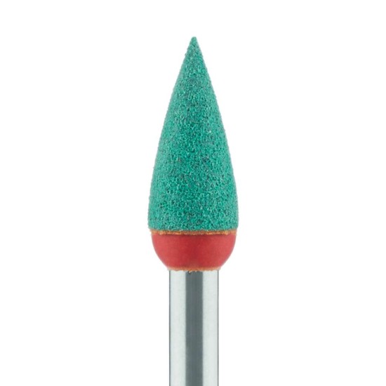 Polisher, Diamond Impregnated Porcelain Polisher, Point, Green / Orange, Prepolishing, Coarse, 4.0mm