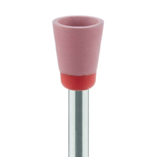 Polisher, Diamond Impregnated Porcelain Polisher, Cup, Red / Orange, High Shine, Fine, 6.0mm, RA