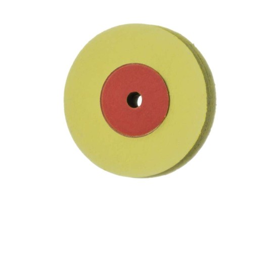 Polisher, Diamond Impregnated Porcelain Polisher, Wheel, Yellow / Orange, Mirror Finish, Extra Fine, 17.0mm, UNM