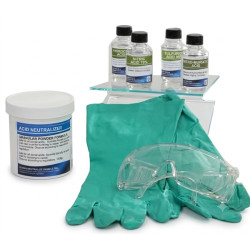 HYDROFLUORIC ACID CONCENTRATE KIT (neutralizer, 6-1 oz. btls., gloves, glasses)