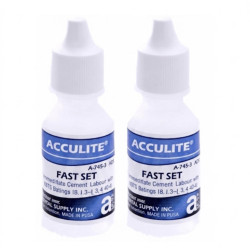ACCULITE CYANOACRYLATE ADHESIVE, FAST SET, 2 OZ. (2- 1 OZ. BOTTLES)