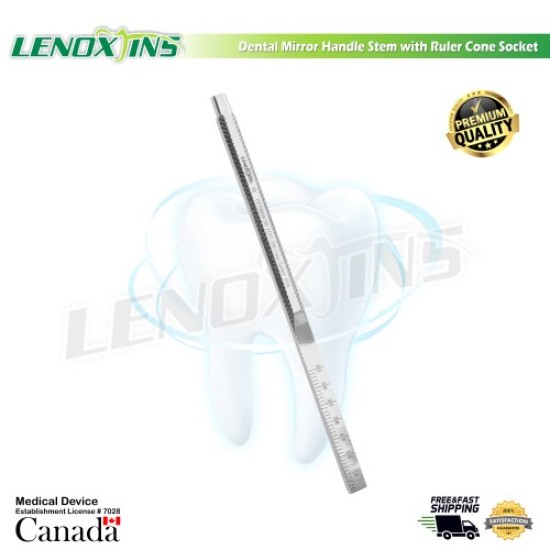 Dental Mirror Handle Stem with Ruler Cone Socket