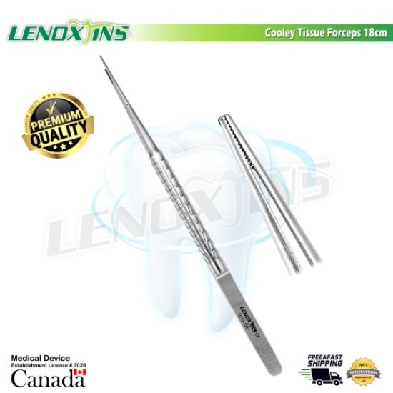 Cooley Tissue Forceps 18cm EGR HANDLE