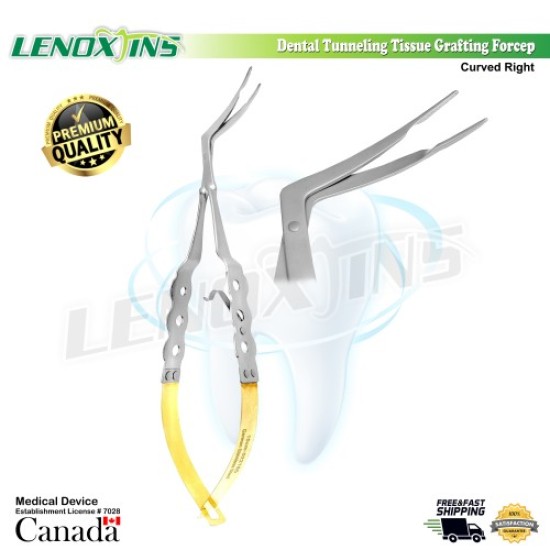 Tunneling Tissue Grafting Forceps Curved Right