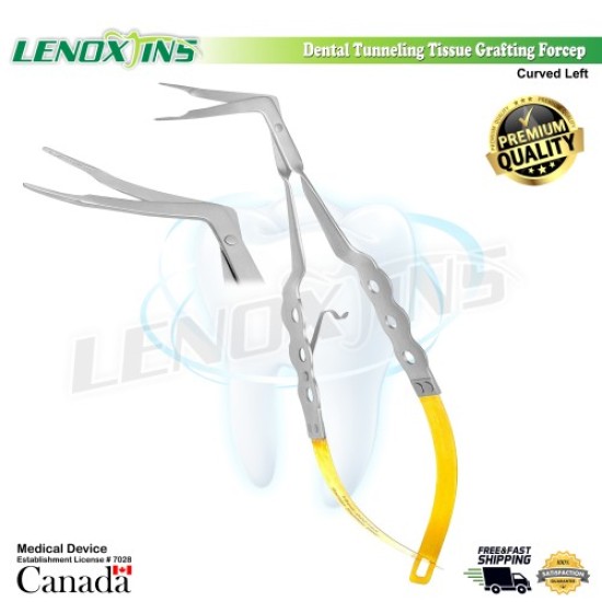 Tunneling Tissue Grafting Forceps Curved left