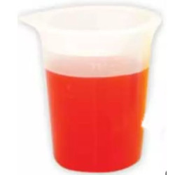 BEAKER, PLASTIC, 400 ML WITH LID