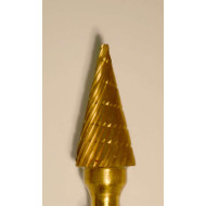 	Buffalo Dental Gold Cap 1/2" Cone (B1/2) TNT-Coated Dual Cut Regular HP Carbide Bur