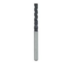 B837-014-FG Black Cobra Diamond Bur, Super Coarse Grit, Flat End Cylinder, 1.4mm, FG