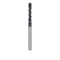B837R-014-FG Black Cobra Diamond Bur, Super Coarse Grit, Round Edge Cylinder, 1.4mm, FG