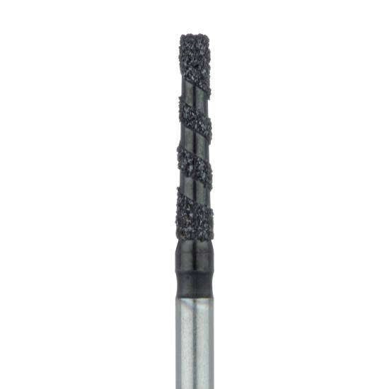 Black Cobra Diamond Bur, Super Coarse Grit, Flat end taper, 1.6mm, FG