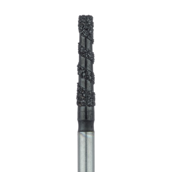 Black Cobra Diamond Bur, Super Coarse Grit, Flat end taper, 1.8mm, FG