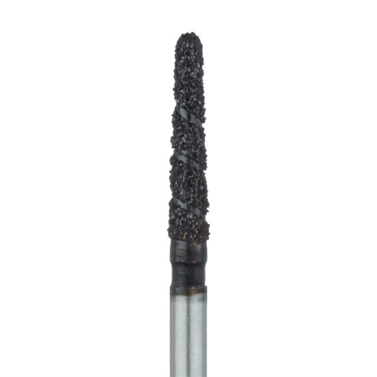 Black Cobra Diamond Bur, Super Coarse Grit, Round end taper, 1.6mm, FG