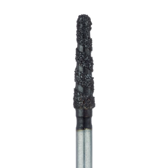 Black Cobra Diamond Bur, Super Coarse Grit, Round end taper, 1.8mm, FG