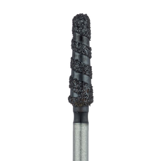 Black Cobra Diamond Bur, Super Coarse Grit, Round end taper, 2.1mm, FG