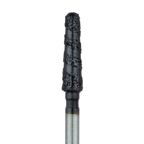 Black Cobra Diamond Bur, Super Coarse Grit, Round end taper, 2.5mm, FG