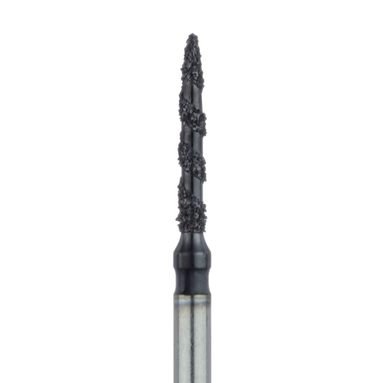 Black Cobra Diamond Bur, Super Coarse Grit, Flame, 1.2mm, FG