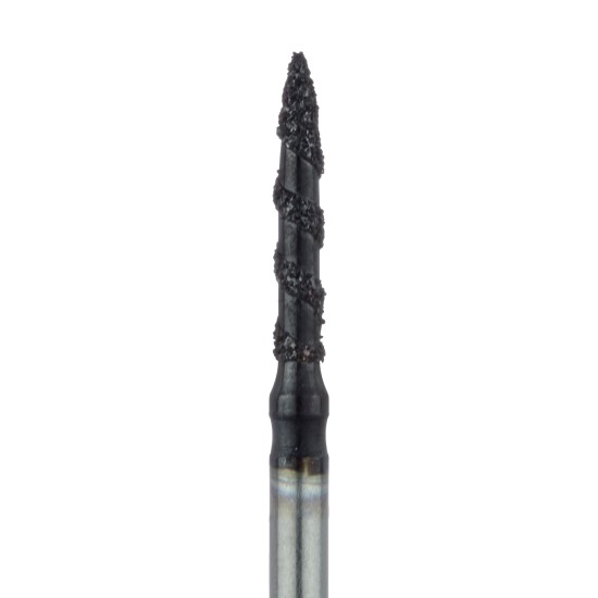 Black Cobra Diamond Bur, Super Coarse Grit, Flame, 1.4mm, FG