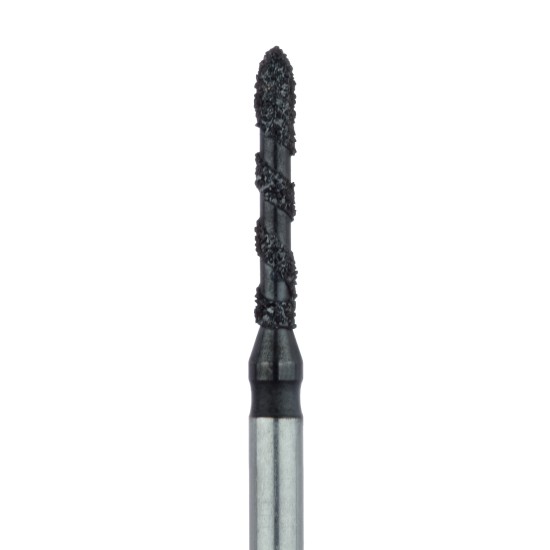 Black Cobra Diamond Bur, Super Coarse Grit, Long Torpedo, 1.2mm, FG