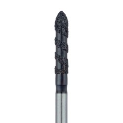 Black Cobra Diamond Bur, Super Coarse Grit, Long Torpedo, 1.8mm, FG