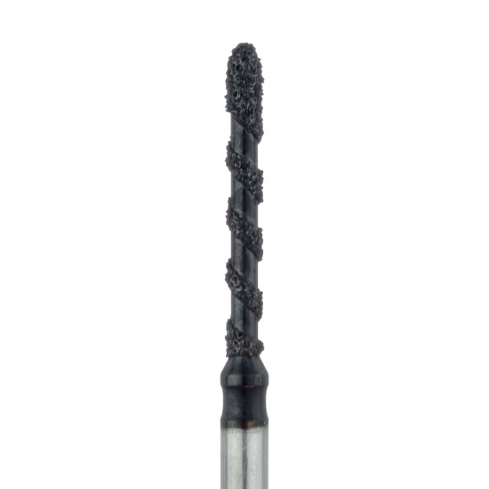 Black Cobra Diamond Bur, Super Coarse Grit, Straight Bevel Tip, 1.2mm, FG