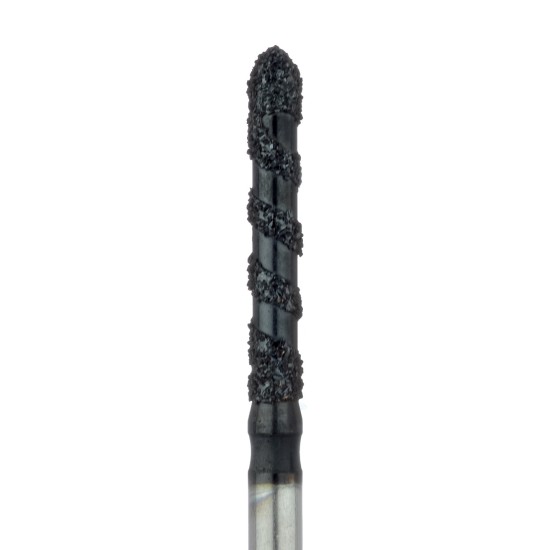 Black Cobra Diamond Bur, Super Coarse Grit, Straight Bevel Tip, 1.6mm, FG