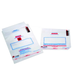 SAFE-T-BAG (SAFETY) TRANSPORT BAG 6” x 10” DUAL POCKET, 250 PER BOX