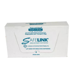 SAFE-T-BAG (SAFETY) TRANSPORT BAG 9” x 13”, DUAL PKT. BIOHAZARD, 125 PER BOX