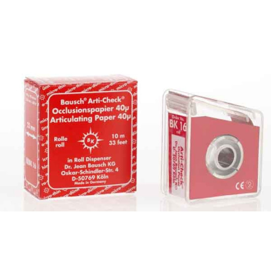 Articulating Paper/rolls 22 mm wide w/Dispenser 10 meter red  40 µ