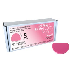 Arti-Pink Bite Wax, X-hard, oval shape, Size S 24 pcs. pink 3 mm