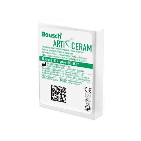 Articulating Paper, Plastic-Dispenser 50 strips green 100 µ